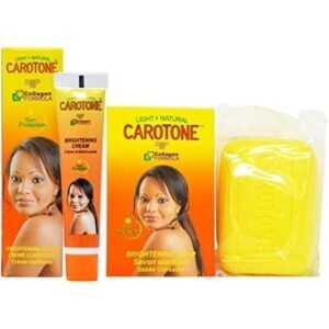 CAROTONE SET - (soap 6.7 oz + cream (tube) 1 oz) Brand: Carotone